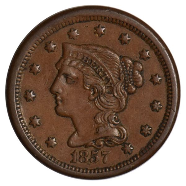 1857 Braided Hair Large Cent