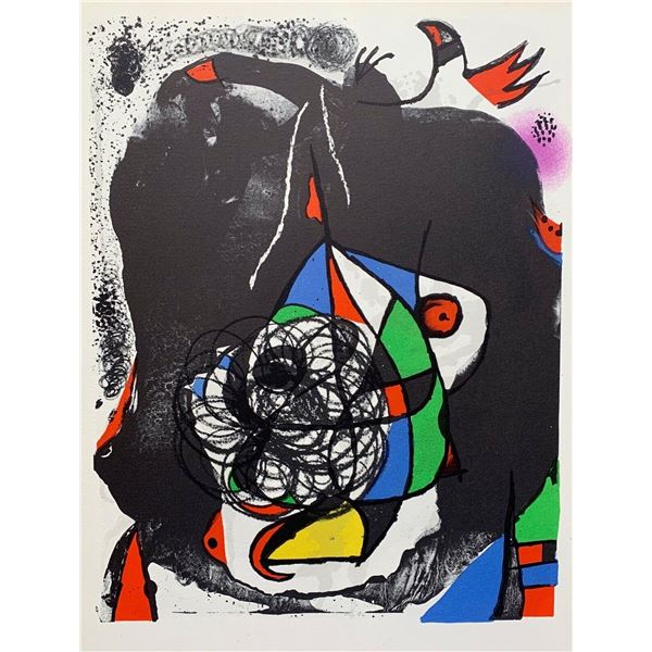 JOAN MIRO REVOLUTION II Original Lithograph by XXieme Siecle in Mourlot Paris