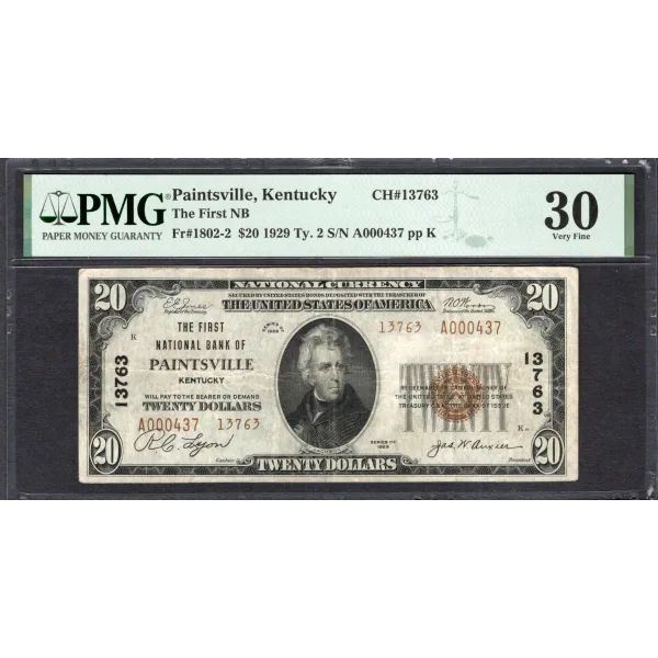 1929 $20 Paintsville KY National PMG 30