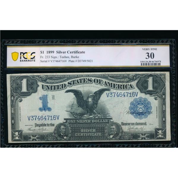 1899 $1 Black Eagle Silver Certificate PCGS 30