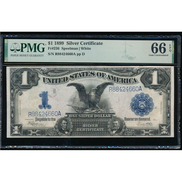 1899 $1 Black Eagle Silver Certificate PMG 66EPQ