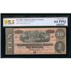 Image 1 : 1864 $10 T-68 Confederate PCGS 64PPQ
