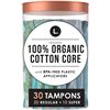 Image 1 : NEW 30 PACK OF 100% ORGANIC COTTON CORE TAMPONS