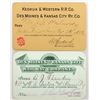 Image 1 : Des Moines & Kansas City Railway Company Annual Pass Pair [166914]