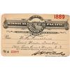 Image 1 : Missouri Pacific Railway Company Annual Pass, 1889 [164567]