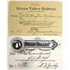 Image 1 : Pecos Valley Railway Company Annual Pass Pair [165972]