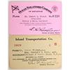 Image 1 : Two Different Steamer Line Annual Passes incl. Ocean Steamship Company of Savannah [165979]