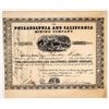 Image 1 : Philadelphia & California Mining Company Stock Certificate, California Gold Rush [165836]