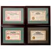 Image 1 : Rose Nichol Gold & Red Spruce Gold Framed Mining Stocks, 4 [165135]