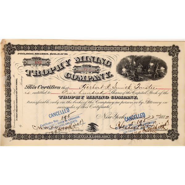 Trophy Mining Company Stock Certificate [165325]