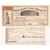 Image 1 : United States Tunnel Mining Co. Stock Certificate & Assessment Receipt [166939]