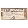 Image 1 : Young America Tunnel Gold & Silver Mining Co. Stock Certificate [166921]