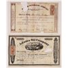 Image 1 : Two Different 1860s Oil Stock Certificates (Damaged) [165950]