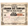 Image 1 : Lebanon Gas Company Stock Certificate [165922]