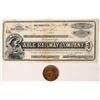 Image 1 : Cable Railway Stock Signed by Andrew Hallidie, S.F. Cable Car Inventor [145711]