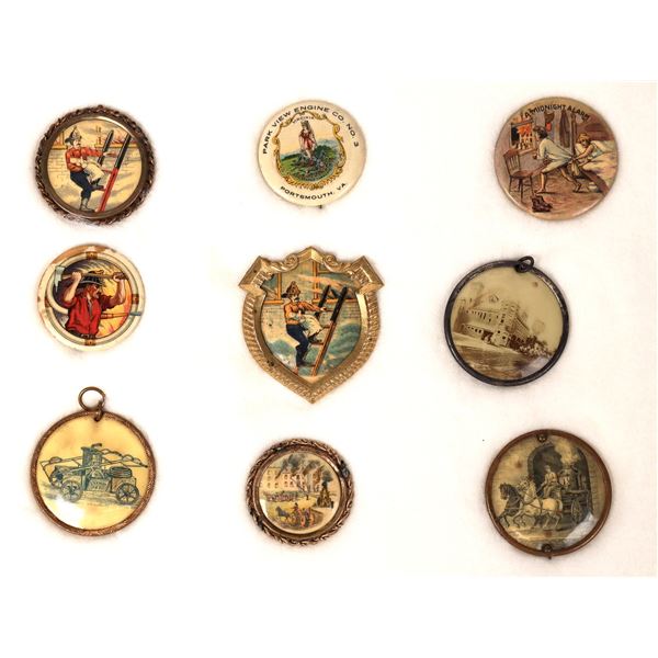 Fire-Related Pinbacks & Ribbons - 9 [163529]