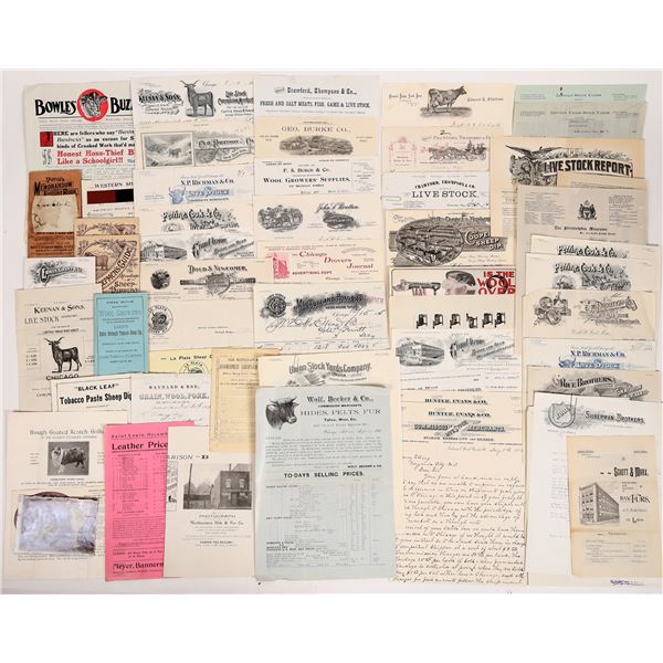 Livestock Pictorial Letterheads and Livestock Ephemera [167817]