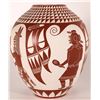 Image 1 : Nice Native American Signed Brown and White Pot by Lucario [164175]