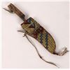 Image 1 : Beaded and Painted Knife Sheath with Knife [167382]