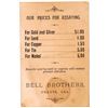 Image 2 : Bell Brothers' Assay Office Business Card, Shasta, CA [166958]