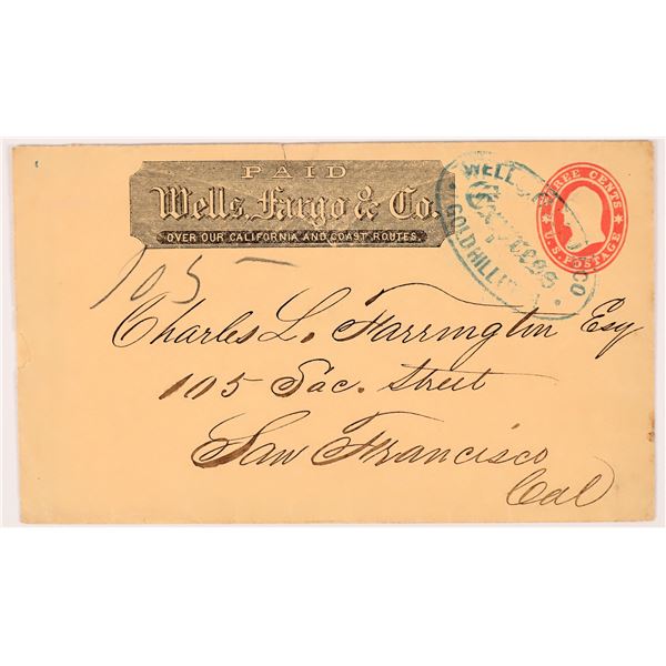 Gold Hill, Utah Territory, Wells Fargo Cover w/ Assay Connection [166948]