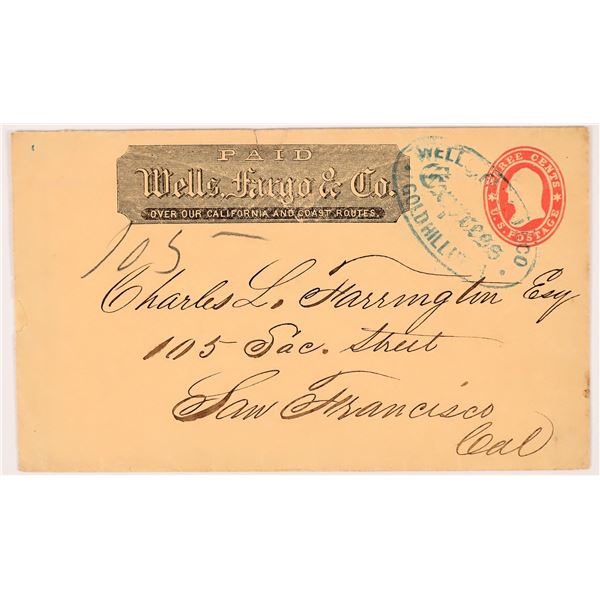 Gold Hill, Utah Territory, Wells Fargo Cover w/ Assay Connection [166948]