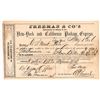 Image 1 : Freeman & Co. Receipt from US Mint, Philadelphia, to US Assay Office, SF [166975]