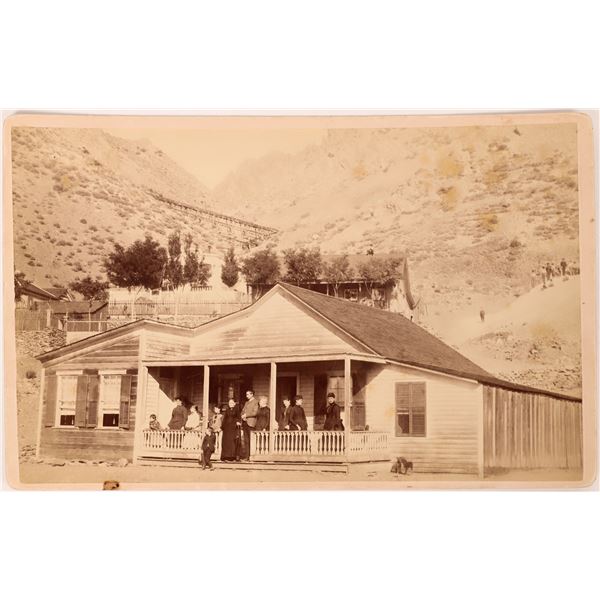 Boudoir Photograph of Bullion Ravine Residence and Trestle, Comstock [164654]