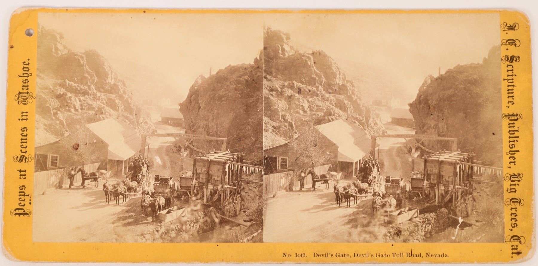 Devil's Gate Toll Road Stereoview, Silver City, Nevada [164577 ...