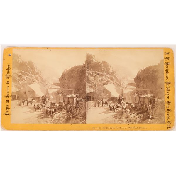 Devil's Gate Toll Road Stereoview, Silver City, Nevada [164577 ...