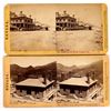 Image 1 : Two Different Stereoviews of the Chollar Mine Buildings in Virginia City [164521]