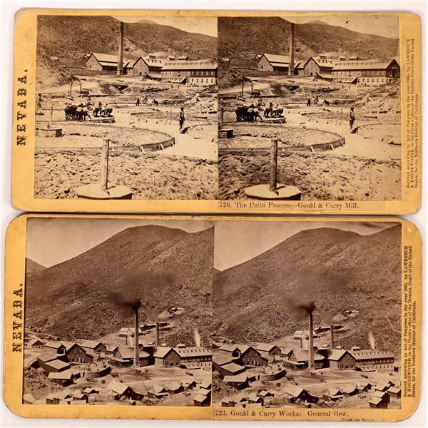 Gould & Curry Mill Stereoview Pair, Virginia City, Nevada [164639]