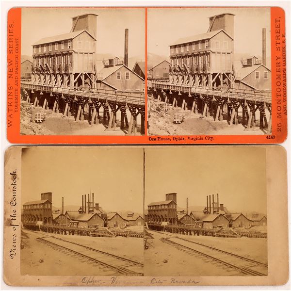 Ophir Mine Exteriors & Ore House Stereoviews, Virginia City, Nevada [164533]