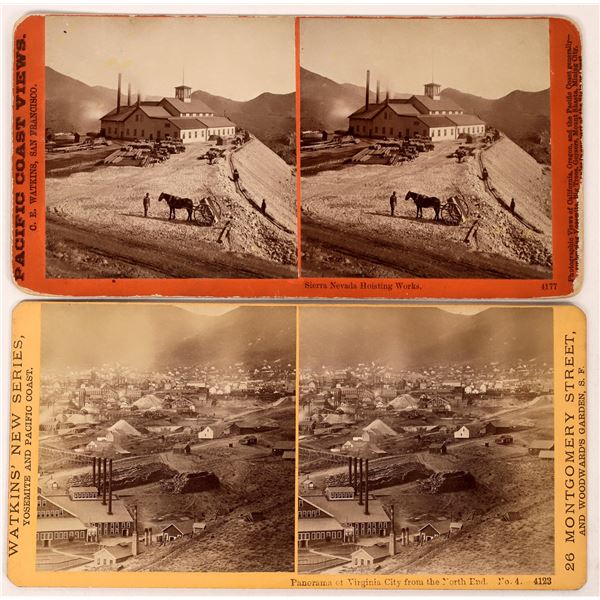 Sierra Nevada Mine Stereoview Pair, Virginia City, Nevada [164536]