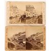 Image 1 : Two Different Stereoviews of C Street, Virginia City, Nevada incl. International Hotel [164581]