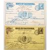 Image 1 : California Poll Tax Receipts w/ Facsimile Adhesive & RN Poll Tax Stamps, 1879-1885 [167583]