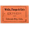 Image 1 : Wells, Fargo & Co's Colorado Springs Label [162927]