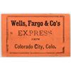 Image 1 : Wells, Fargo & Co's Colorado Springs Label [162927]