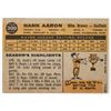 Image 2 : 1960 Topps Baseball; Hank Aaron!!! [164736]