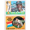 Image 1 : 1960 Topps Baseball; Bob Gibson and Jim Kaat Rookie Card [164741]