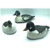 Image 1 : Carved Wood Hand Painted Duck Decoys X 3