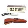 Image 1 : Old Timer Fixed 4" Blade Knife in Leather Belt Sheath, New