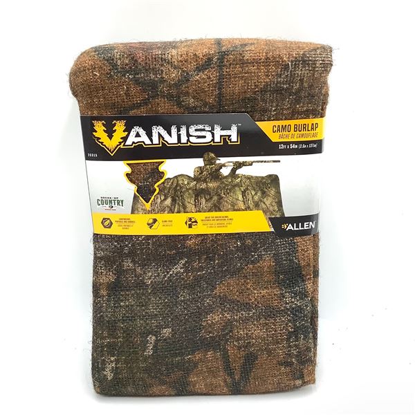 Allen Vanish Burlap 12' X 54  in Break Up Country Mossy Oak Camo, New