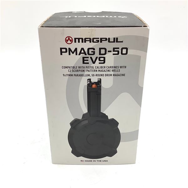 Magpul P-Mag for 9 mm Carbines with Scorpion Evo Pattern Mag Wells 50 Round Drum Magazine