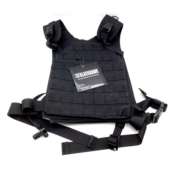 BlackHawk Lightweight Plate Carrier Harness Size Lg/ XLg, Black, New