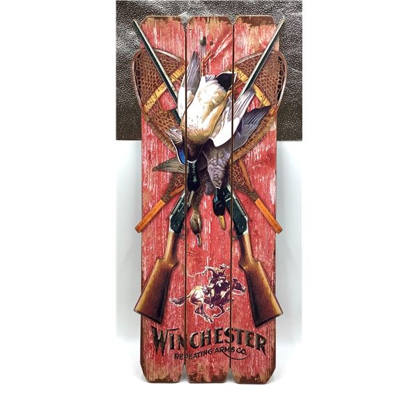 Winchester 'Successful Hunter' Wood Sign, 34  X 14 , New