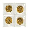 Image 2 : Lot of (4) Sealed 1999 Canadian $5 Maple Leaf Gold Coins