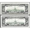 Image 2 : Lot of (2) 1990 $50 Federal Reserve Notes Minor Offset Error