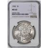 Image 1 : 1902 $1 Morgan Silver Dollar Coin NGC MS63