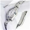 Image 6 : Rolex Ladies Stainless Steel White Roman Sapphire and Diamond Datejust Wristwatch